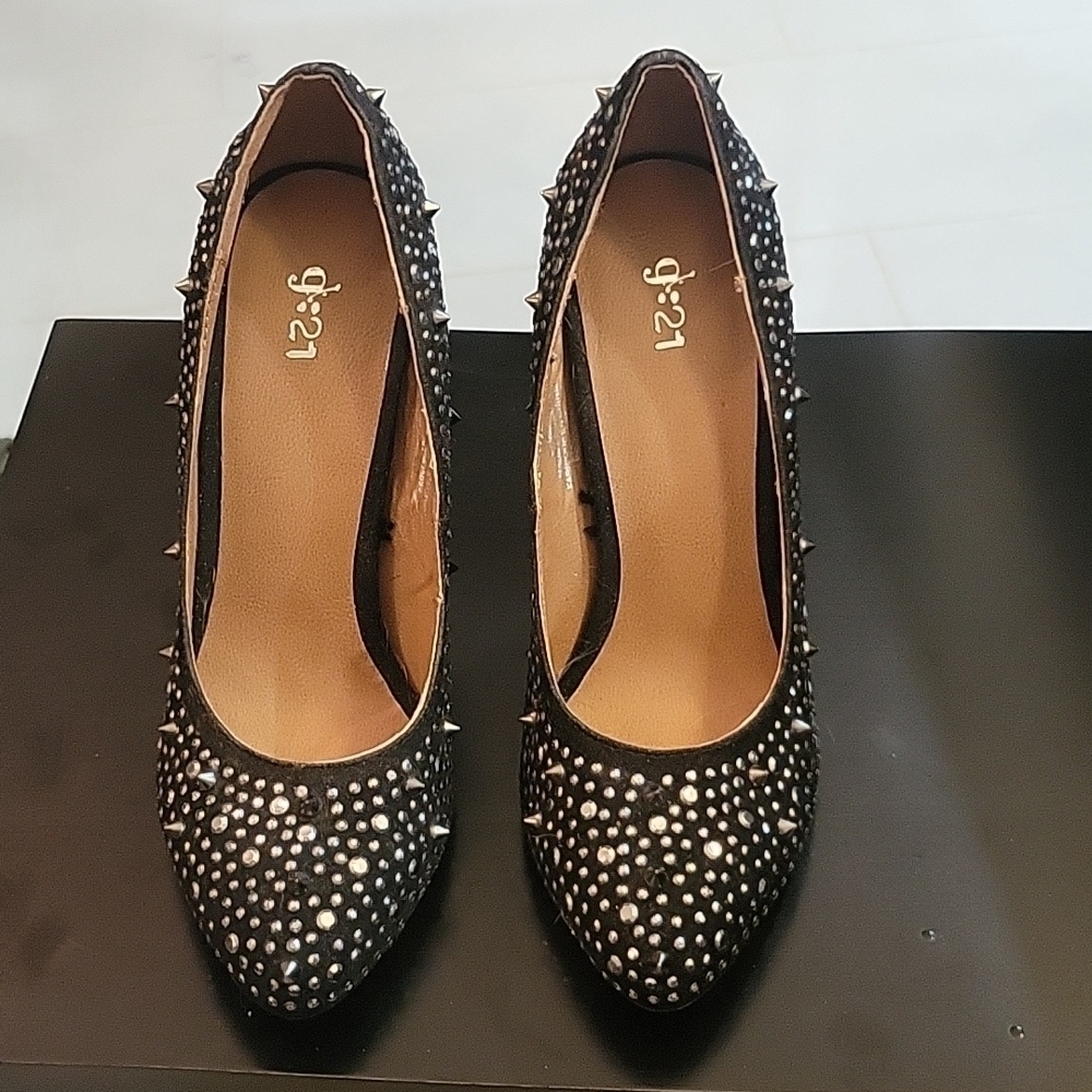 g21 Studded Rhinestone Heels - Picture 2 of 9